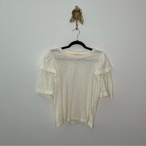 Nation LTD Regina Ruffle Layered Sleeve T-shirt S